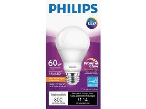 Philips Warm Glow 60W Equivalent Soft White A19 Medium Dimmable LED Light Bulb