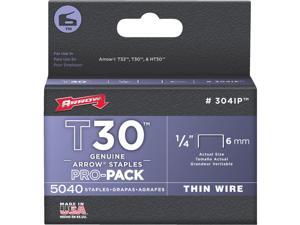Arrow T30 Pro-Pack Thin Wire Staple, 1/4 In. (5040-Pack) 304IP Arrow T30 Pro-Pack Thin Wire Staple, 1/4 In. (5040-Pack) 304IP