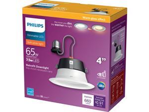 Philips Warm Glow 4 In. Retrofit IC/Non-IC Rated White LED Recessed Light Kit Philips Warm Glow 4 In. Retrofit IC/Non-IC Rated White LED Recessed Light Kit