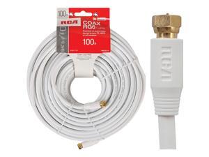 RCA 100 Ft. White Digital RG6 Coaxial Cable VHW111R RCA 100 Ft. White Digital RG6 Coaxial Cable VHW111R