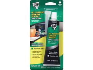 DAP 2.8 Oz. All-Purpose 100% Silicone Adhesive Sealant, Clear 00755 DAP 2.8 Oz. All-Purpose 100% Silicone Adhesive Sealant, Clear 00755