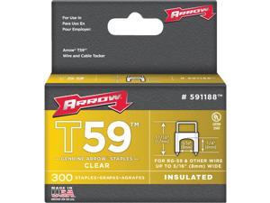 Arrow Insulated Clear Cable Staple, 1/4 In. (300-Pack) 591188 Arrow Insulated Clear Cable Staple, 1/4 In. (300-Pack) 591188