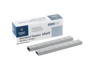 Business Source Standard Staples Chisel Point 210 Strip 5000/BX SR 65649 Business Source Standard Staples Chisel Point 210 Strip 5000/BX SR 65649