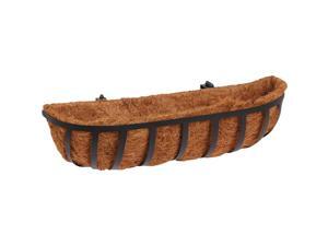Best Garden 24 In. Black Steel Rod Modern Trough Wall Mount Planter HB1319-24 Best Garden 24 In. Black Steel Rod Modern Trough Wall Mount Planter HB1319-24