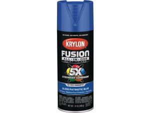Krylon Fusion All-In-One Gloss Spray Paint & Primer, Patriotic Blue K02716007 Krylon Fusion All-In-One Gloss Spray Paint & Primer, Patriotic Blue K02716007