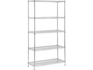 Honey Can Do 35 In. x 72 In. x 13 In. 5-Tier Chrome Stainless Steel Shelf Honey Can Do 35 In. x 72 In. x 13 In. 5-Tier Chrome Stainless Steel Shelf