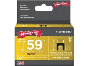 Arrow Fastener 591188BL 5/16" x 1/4" Black T59 Insulated Staples Arrow Fastener 591188BL 5/16" x 1/4" Black T59 Insulated Staples