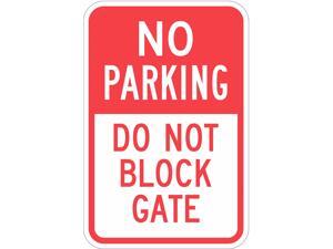 LYLE T1-1096-HI_12x18 Gate No Parking Sign, 12 in W, 18 in H, English, LYLE T1-1096-HI_12x18 Gate No Parking Sign, 12 in W, 18 in H, English,