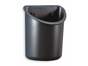 Officemate Gray Pencil Cup, Plastic, 5" Height, 4-1/4" Width, 2-1/2" Depth 29032