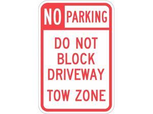 LYLE T1-1099-HI_12x18 Tow Zone No Parking Sign, 12" W, 18" H, English, LYLE T1-1099-HI_12x18 Tow Zone No Parking Sign, 12" W, 18" H, English,
