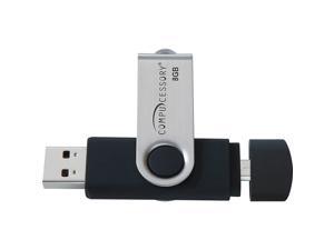 Compucessory 8GB USB 2.0 Flash Drive - 8 GB - USB 2.0 - Silver, Black Compucessory 8GB USB 2.0 Flash Drive - 8 GB - USB 2.0 - Silver, Black