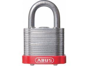 Abus Red Lockout Padlock, Different Key Type, Steel Body Material, 1 EA