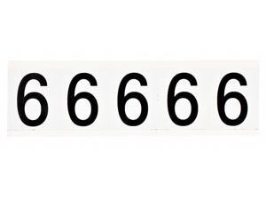 Brady Number Label, 6, Black/White, 1-15/16" Character Height, 5 PK Vinyl 9714-6 Brady Number Label, 6, Black/White, 1-15/16" Character Height, 5 PK Vinyl 9714-6