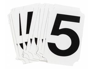 Brady Number Label,5,2-3/4in.Hx1-3/4in.W,PK10 8210-5 Brady Number Label,5,2-3/4in.Hx1-3/4in.W,PK10 8210-5