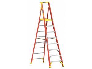 WERNER PD6208 11 ft Fiberglass Podium Stepladder, 300 lbs. Capacity WERNER PD6208 11 ft Fiberglass Podium Stepladder, 300 lbs. Capacity