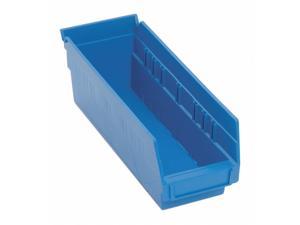 Quantum Storage Systems QSB100BL Blue Shelf Bin, 11-5/8L x 2-3/4W x 4H