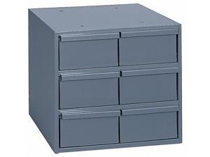 Durham Steel Drawer Bin Cabinet, 11-3/4"W x 11-1/2"D x 10-3/4"H, 6 Drawers, Gray Durham Steel Drawer Bin Cabinet, 11-3/4"W x 11-1/2"D x 10-3/4"H, 6 Drawers, Gray