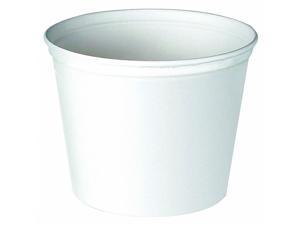 SOLO Cup Company 10T1UU Double Wrapped Paper Bucket, Unwaxed, White, 165oz, 100/Carton, 1 Carton