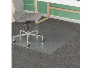 Deflecto Rectangular Chair Mat, Clear, For Carpet with Padding Up to 1" Thick Deflecto Rectangular Chair Mat, Clear, For Carpet with Padding Up to 1" Thick