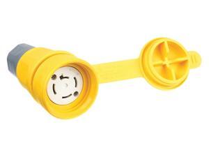 HUBBELL WIRING DEVICE-KELLEMS HBL26W76BK 20A Watertight Locking Plug 3P 4W