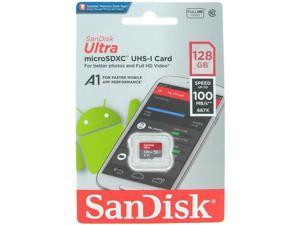 SanDisk SDSQUAR128GGN6MN DCM 128GB 8p MSDXC r100MBs 667x Class 10 A1 UHSI U1 SanDisk Ultra Micro Secure Digital Extended Capacity Card wo Adapter
