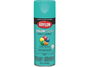 Krylon Colormaxx Satin Spray Paint & Primer, Sea Glass K05576007 Krylon Colormaxx Satin Spray Paint & Primer, Sea Glass K05576007