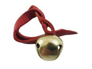 Believe Ornament Brass Sleigh Bell on Leather Cord Christmas Tree Decoration with Gift Bag Believe Ornament Brass Sleigh Bell on Leather Cord Christmas Tree Decoration with Gift Bag