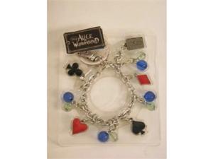 Disney Red Queen Key Ring Bracelet - with card Symbols and Heart Padlock (Red) Disney Red Queen Key Ring Bracelet - with card Symbols and Heart Padlock (Red)