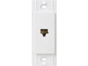 Lutron cA-PJ-WH claro Telephone Jack, White Lutron cA-PJ-WH claro Telephone Jack, White