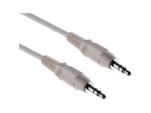 Pearstone Stereo Mini Male to Stereo Mini Male Cable (White) - 15'