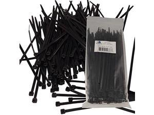 Blue Dot ZIP-BLK-4.8x180 7-Inch Network Cable Cord Wire Tie, 100-Piece