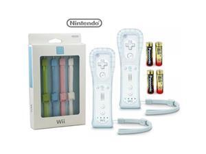 nintendo wii/wii u/wii mini motion plus controllers 2 pack plus 4 free color strap nintendo wii/wii u/wii mini motion plus controllers 2 pack plus 4 free color strap