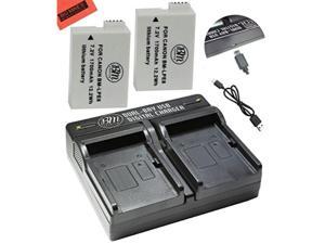 2Pack Of LPE8 LPE8 Batteries And Dual Battery Charger Kit For Canon EOS Rebel T2i T3i T4i T5i EOS 550D EOS 600D EOS 650D EOS 700D DSLR Digital Camera