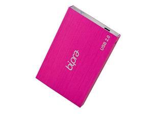 bipra 640gb 640 gb 2.5 usb 2.0 external pocket slim hard drive  sweet pink  fat32