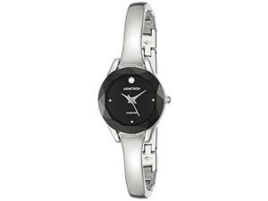 armitron women's 75/5327bksv diamondaccented dial silvertone bangle watch armitron women's 75/5327bksv diamondaccented dial silvertone bangle watch