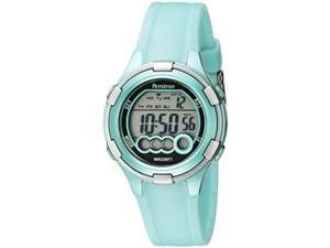 armitron sport women's 45/7053ltg digital light green resin strap watch