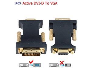 CableDeconn DVI VGA Adapter, Active DVI-D 24+1 to VGA Link Video Adapter Cable Converter for PC DVD Monitor HDTV