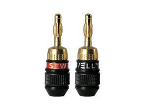 Sewell Deadbolt Banana Plugs with Fast-Lock Technology, 5 Pair (10 Pieces) Sewell Deadbolt Banana Plugs with Fast-Lock Technology, 5 Pair (10 Pieces)