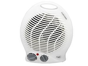 vie air 1500w portable 2settings white home fan heater with adjustable thermostat