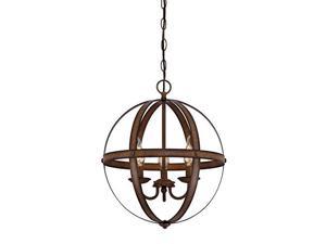 westinghouse 6353600 stella mira threelight indoor chandelier, barnwood finish