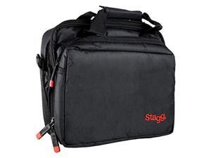 stagg mib100 microphone bag with thick velvet lining & two compartments black stagg mib100 microphone bag with thick velvet lining & two compartments black