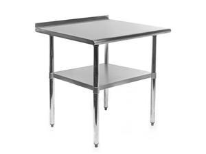 GRIDMANN NSF Stainless Steel Commercial Kitchen Prep & Work Table w/ Backsplash - 30 in. x 24 in.