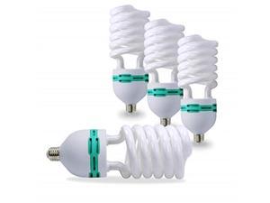 limostudio photo light bulb  pack of 4  cfl 45 watt  daylight balanced 6500k  pure white light, agg871