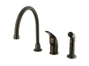 elements of design eb825 single lever handle kitchen faucet with sprayer, oil rubbed bronze