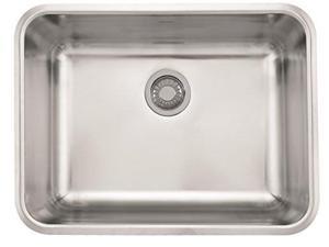 franke gdx11023 grande 24 3/4" x 18 3/4" x 9" 18 gauge undermount single bowl stainless steel kitchen sink