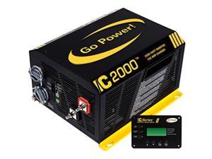go power! gpic200012pkg pure sine wave inverter 2000 watt with 100 amp charger includes icr50 remote