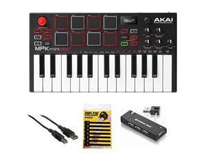 akai professional mpk mini play compact keyboard and pad controller with integrated sound module + cable + 4port usb + pack of cable ties akai professional mpk mini play compact keyboard and pad controller with integrated sound module + cable + 4port usb + pack of cable ties