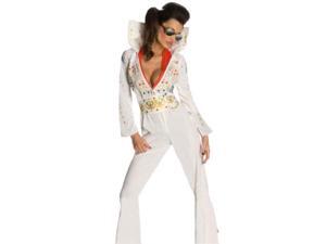 secret wishes womens elvis jumpsuit costume, white, xsmall secret wishes womens elvis jumpsuit costume, white, xsmall