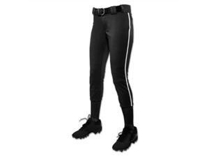 champro women's tournament fastpitch pant with piping black/white small champro women's tournament fastpitch pant with piping black/white small