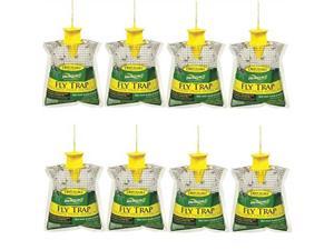 rescue! sterling outdoor disposable fly catcher, control trap with attractant, insecticide free 8 pack